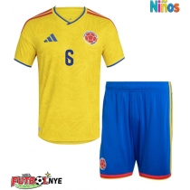 Camiseta Colombia Richard Rios #6 Primera Equipación para niños Mundial 2026 manga corta (+ pantalones cortos)